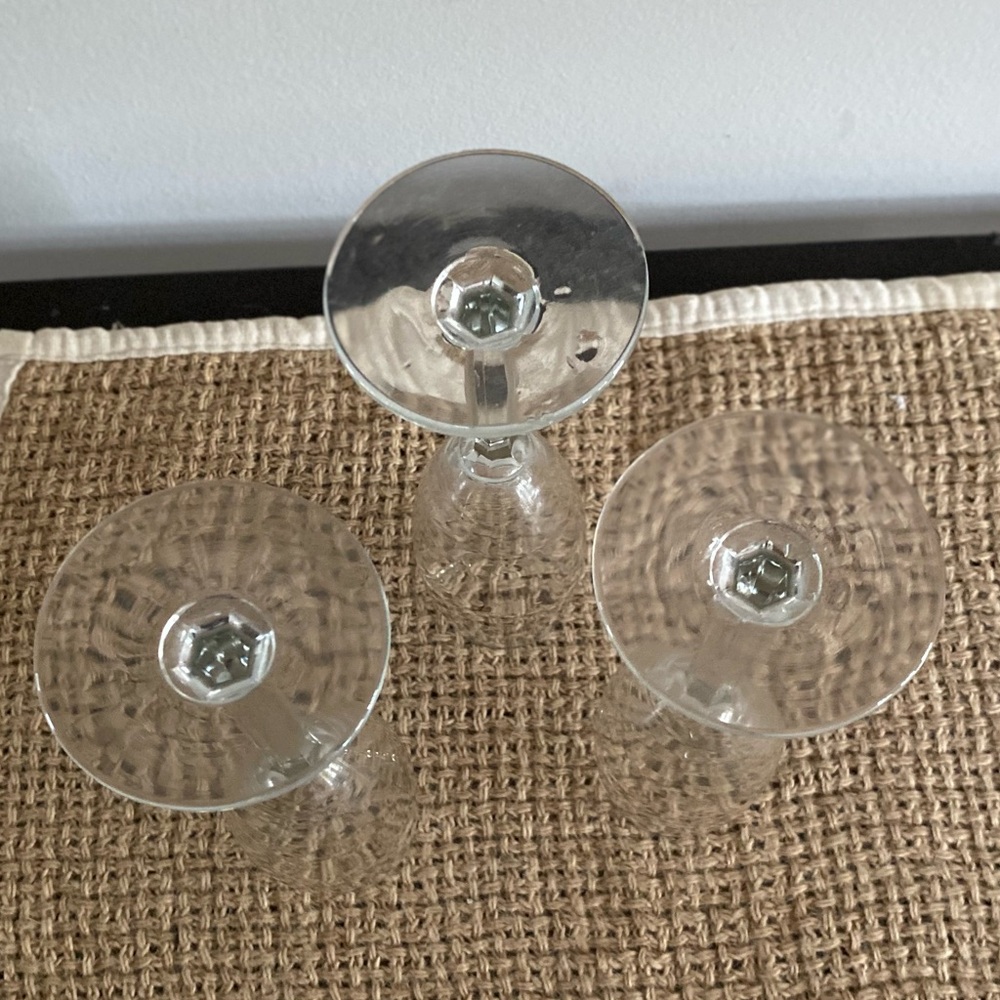 SET OF 3 VINTAGE GERMAN CHAMPAGNE FLUTE GLASSES - Picture 8 of 10